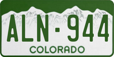 CO license plate ALN944