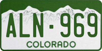 CO license plate ALN969