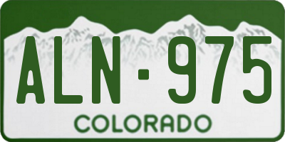 CO license plate ALN975