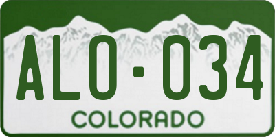 CO license plate ALO034