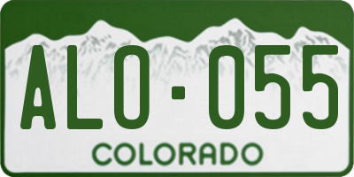 CO license plate ALO055
