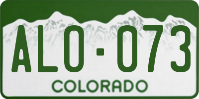 CO license plate ALO073