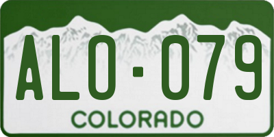 CO license plate ALO079