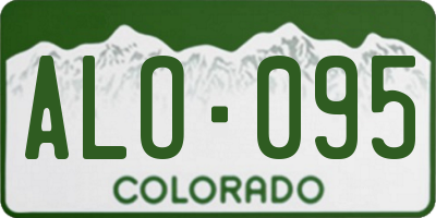 CO license plate ALO095