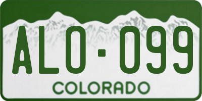 CO license plate ALO099