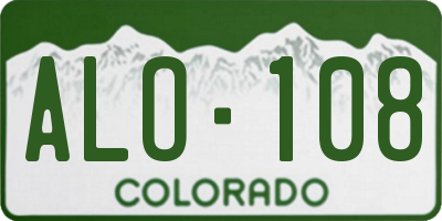 CO license plate ALO108