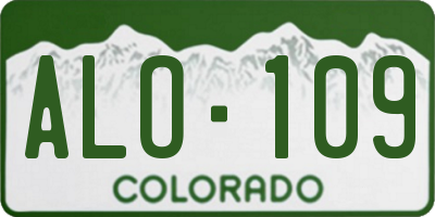 CO license plate ALO109