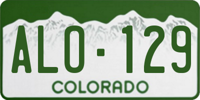 CO license plate ALO129