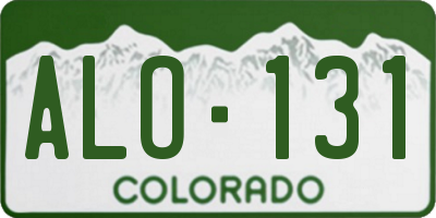 CO license plate ALO131