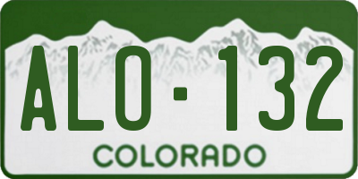 CO license plate ALO132