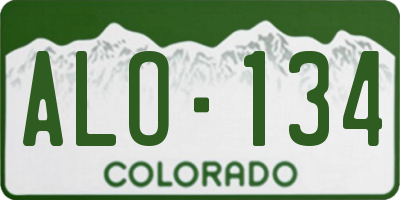 CO license plate ALO134