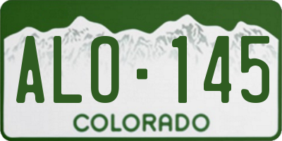 CO license plate ALO145