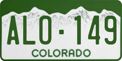 CO license plate ALO149