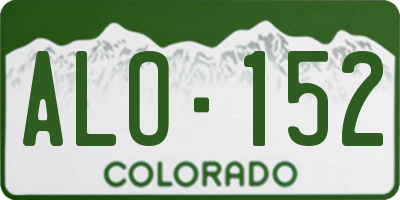 CO license plate ALO152