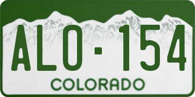 CO license plate ALO154