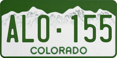 CO license plate ALO155