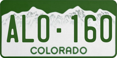 CO license plate ALO160
