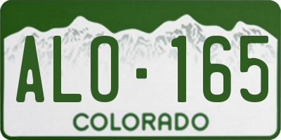 CO license plate ALO165