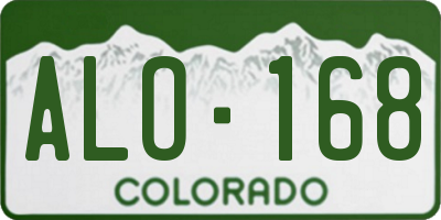 CO license plate ALO168