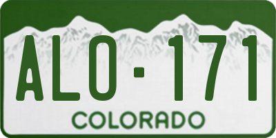 CO license plate ALO171