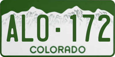 CO license plate ALO172