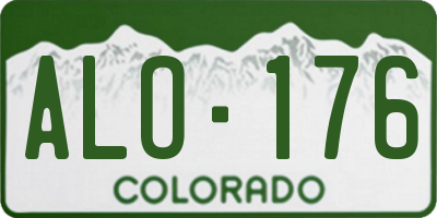 CO license plate ALO176