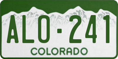 CO license plate ALO241