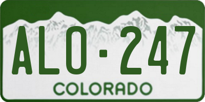 CO license plate ALO247