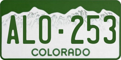 CO license plate ALO253