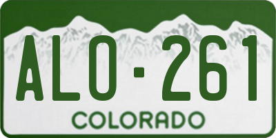CO license plate ALO261