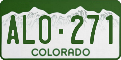 CO license plate ALO271