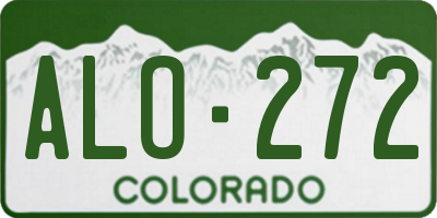 CO license plate ALO272