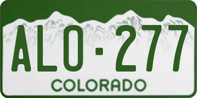 CO license plate ALO277