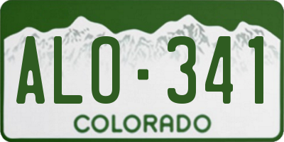 CO license plate ALO341