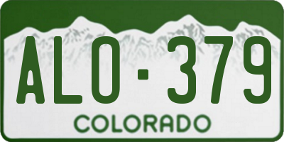 CO license plate ALO379