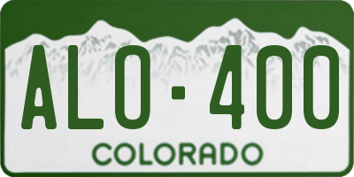 CO license plate ALO400