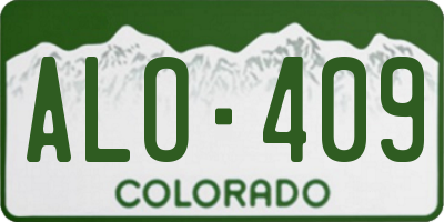 CO license plate ALO409