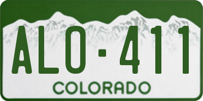 CO license plate ALO411