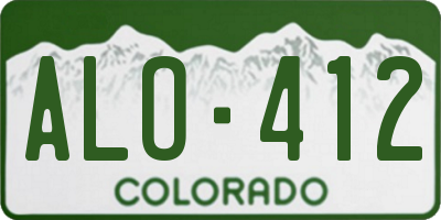 CO license plate ALO412