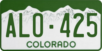 CO license plate ALO425