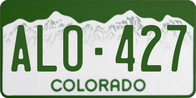 CO license plate ALO427