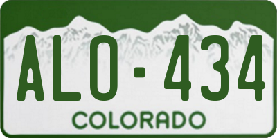 CO license plate ALO434