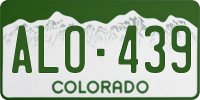 CO license plate ALO439