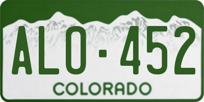 CO license plate ALO452