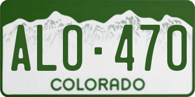 CO license plate ALO470