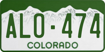 CO license plate ALO474