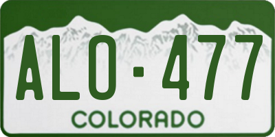 CO license plate ALO477
