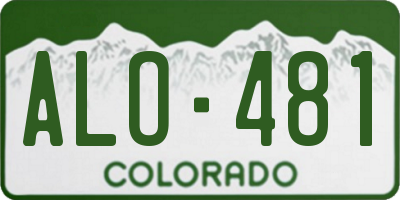 CO license plate ALO481