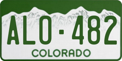 CO license plate ALO482