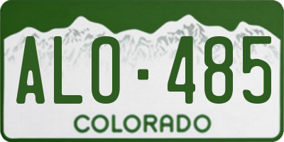 CO license plate ALO485